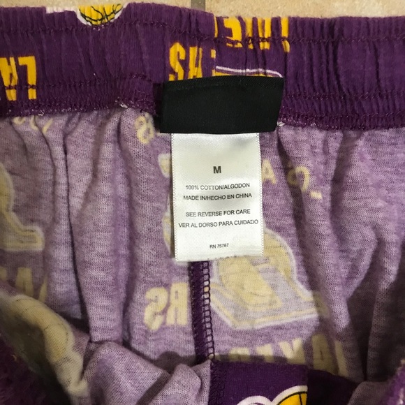 NBA LA Lakers Purple/Gold Pajama Sweatpants M - Picture 3 of 5